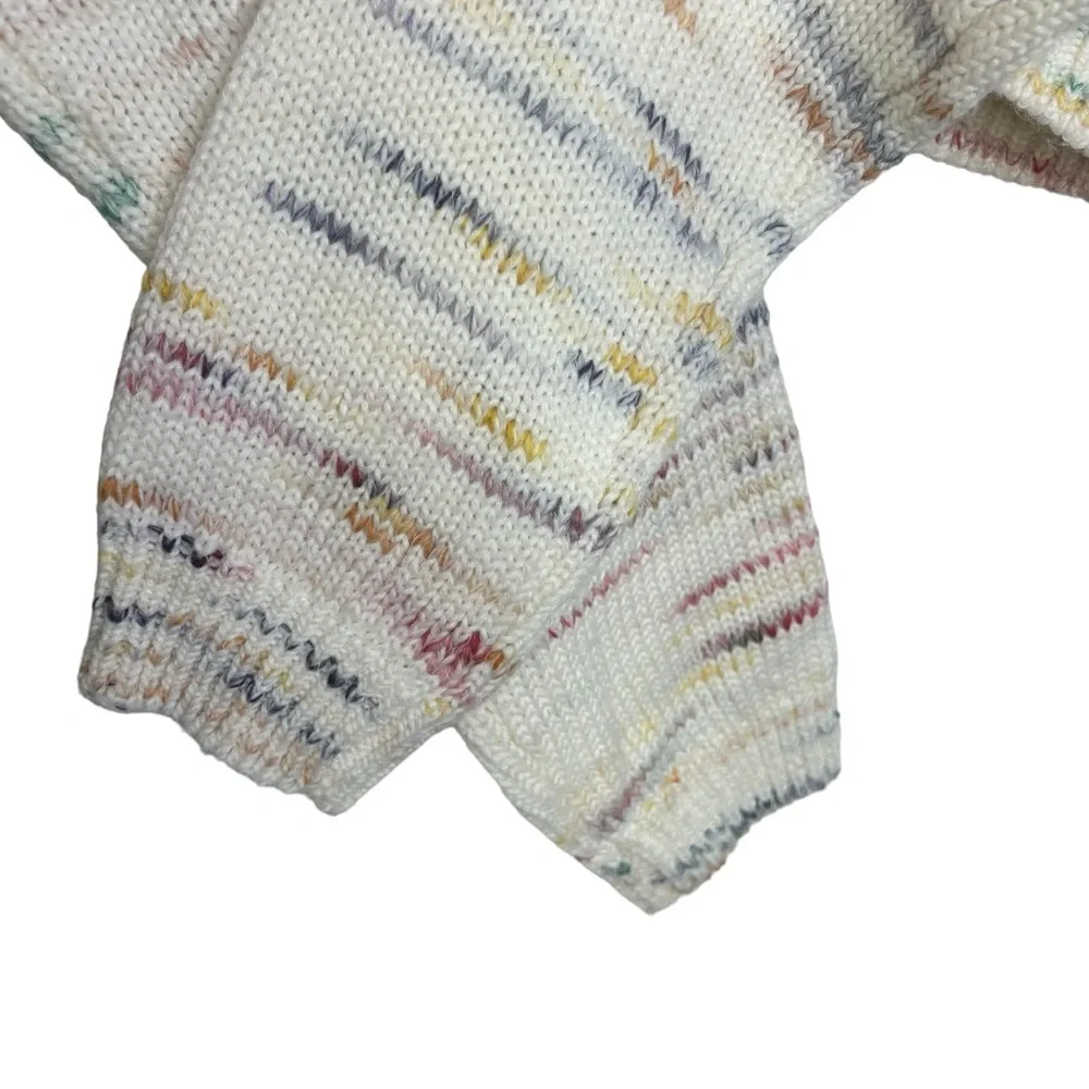 Urban Outfitters Wool Sweater, Small, Ivory Cropped, Chunky Knit - Picture 4 of 11